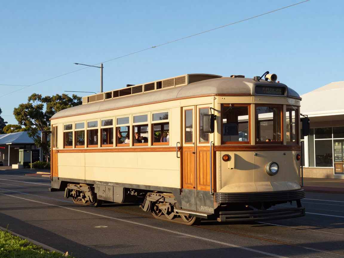Passing Through in Adelaide at Clear Late-afternoon Light in in Adelaide, South Australia, Australia