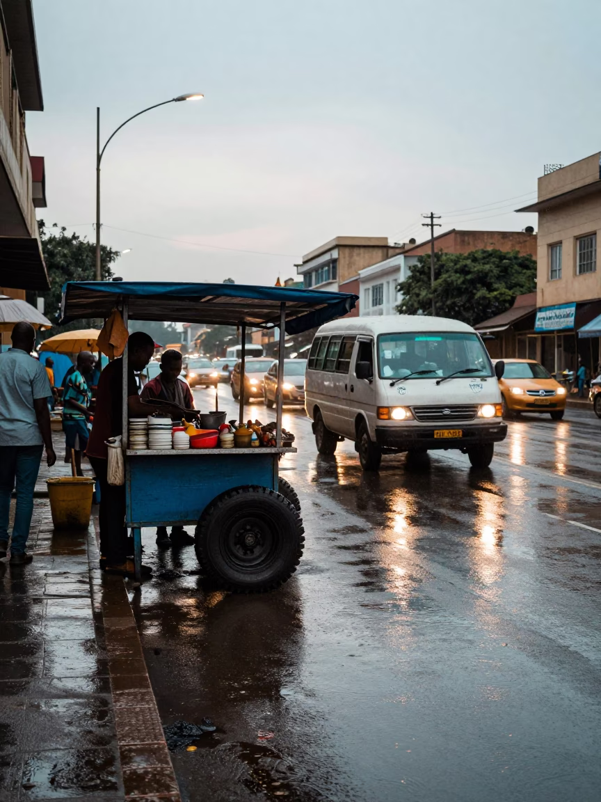 Passing Traffic in Nairobi in in Nairobi, Kenya