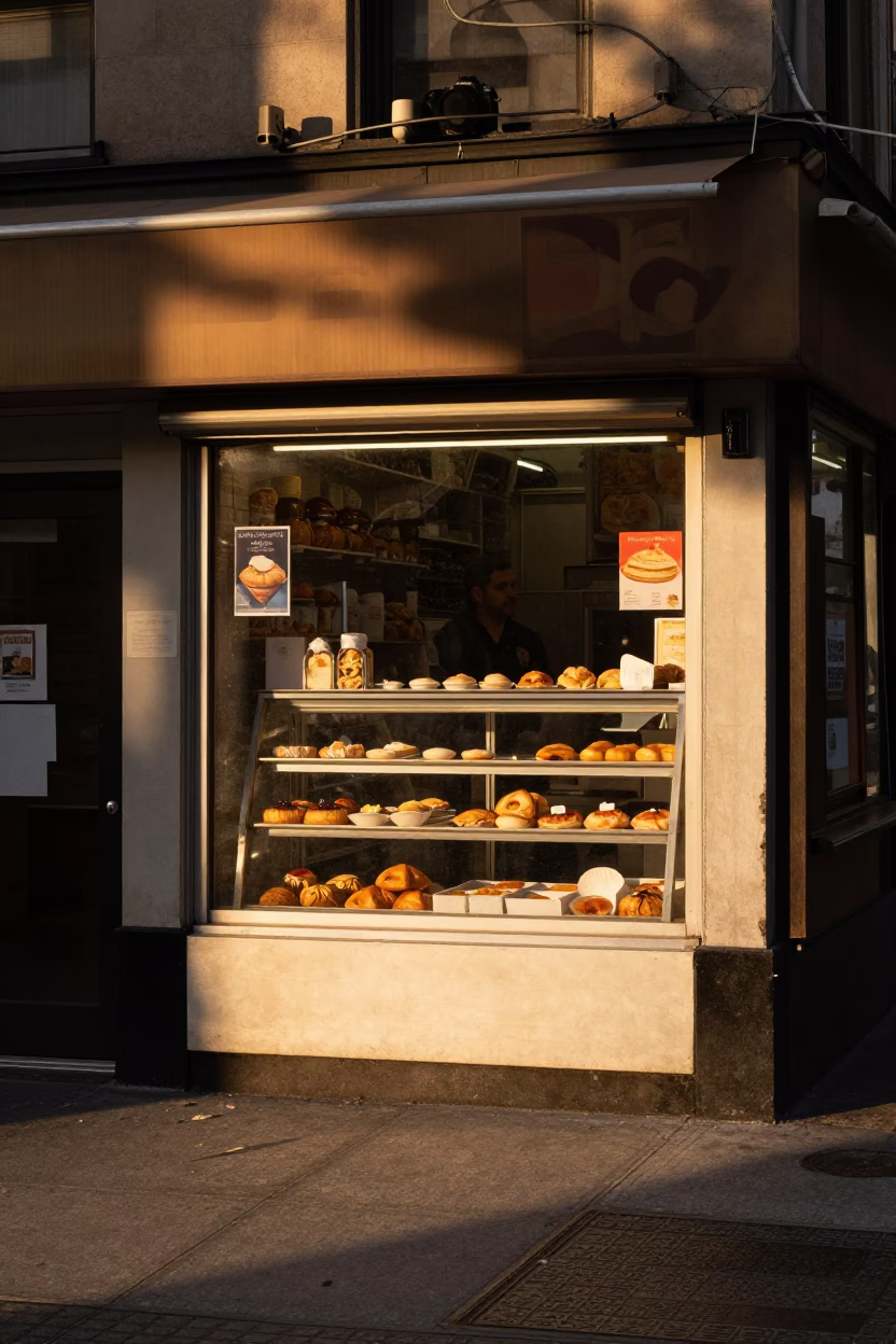 Pastries in New York at Golden Hour in in New York, New York, United States
