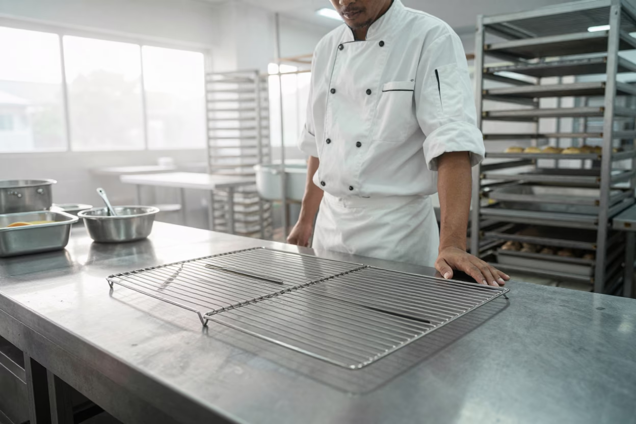 Pastry Chef in Davao Market Hall Fog in in a market hall in Davao