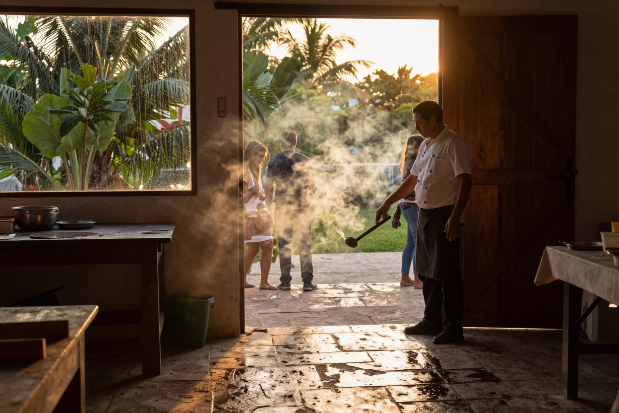 Pastry Chef at Golden Hour in Cancun Atelier in in an atelier in Cancun