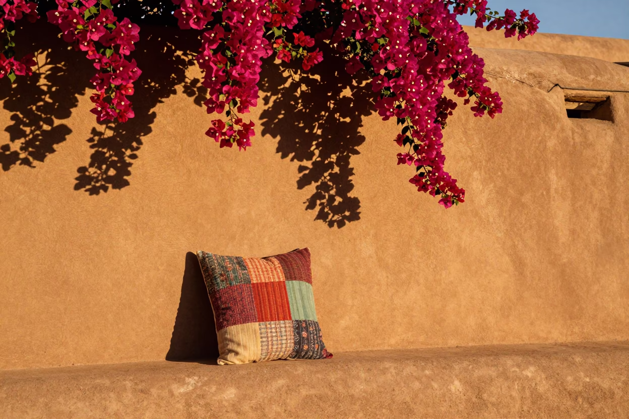 Patchwork Pillow in Santa Fe in in Santa Fe, New Mexico, United States