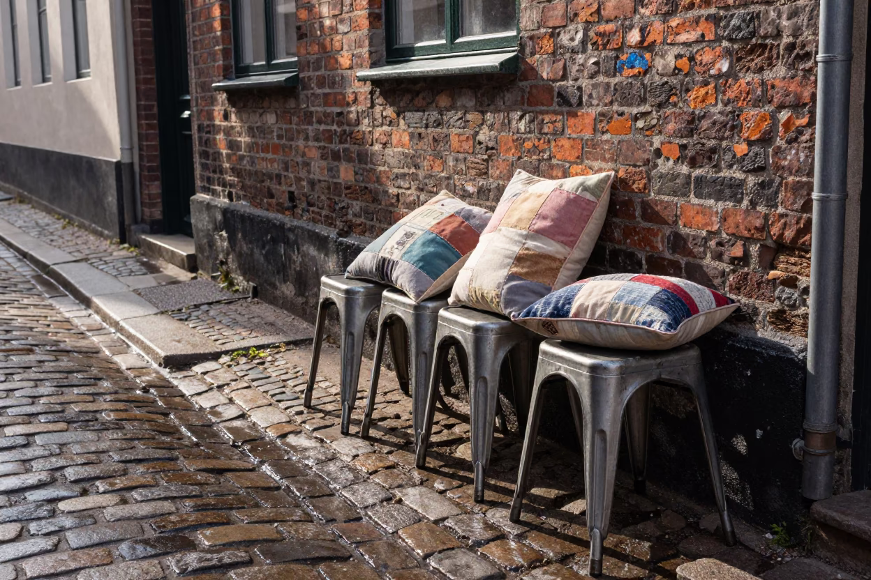 Patchwork Pillows in Copenhagen in in Copenhagen, Denmark
