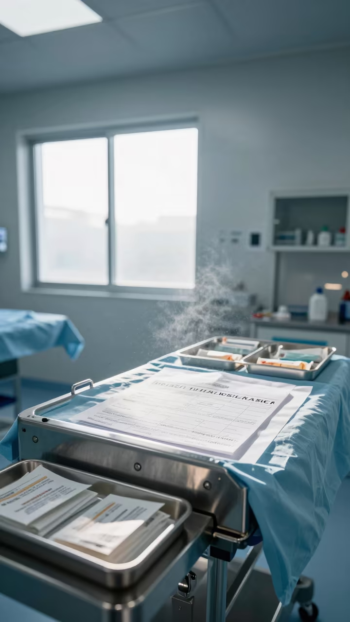 Pathology Stamp Pad in Kuantan Clinic Prep Room in in a surgical prep area in Kuantan