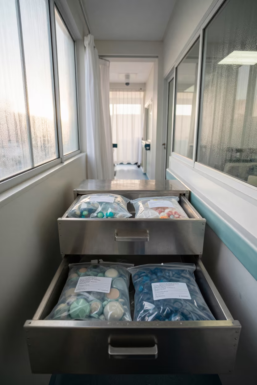 Patient Belongings Drawer in Cape Town Hospital Corridor in inside a hospital corridor in Cape Town