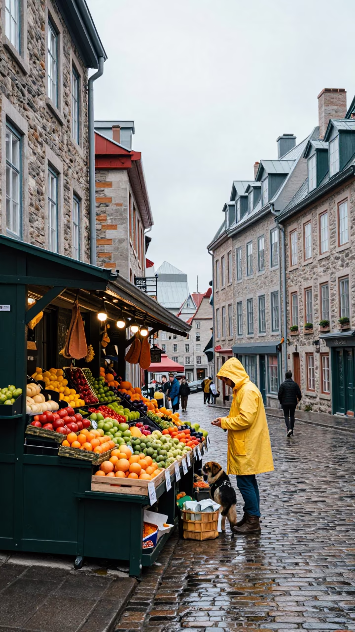 Patient Dog in Quebec City in in Quebec City, Quebec, Canada