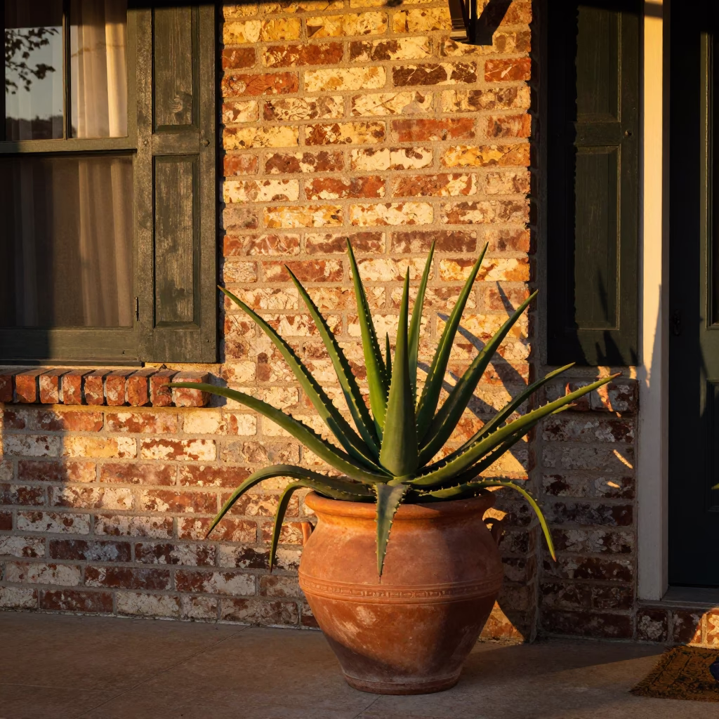 Patio Scene in Austin at Honeyed Evening Light in in Austin, Texas, United States