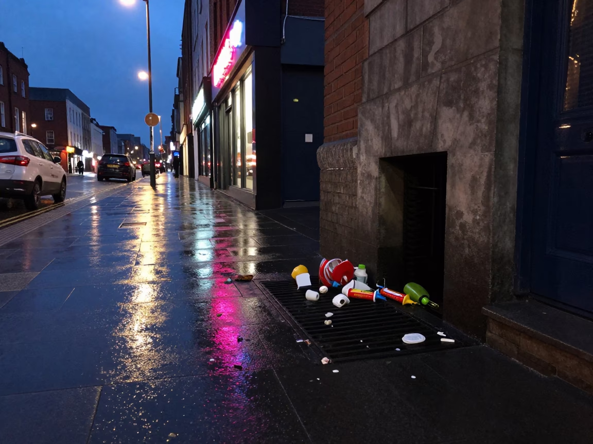 Pavement Debris in Dublin in in Dublin, Ireland