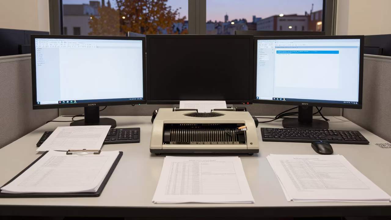 Payroll Workstation in Settat Office Evening in inside a coworking floor in Settat