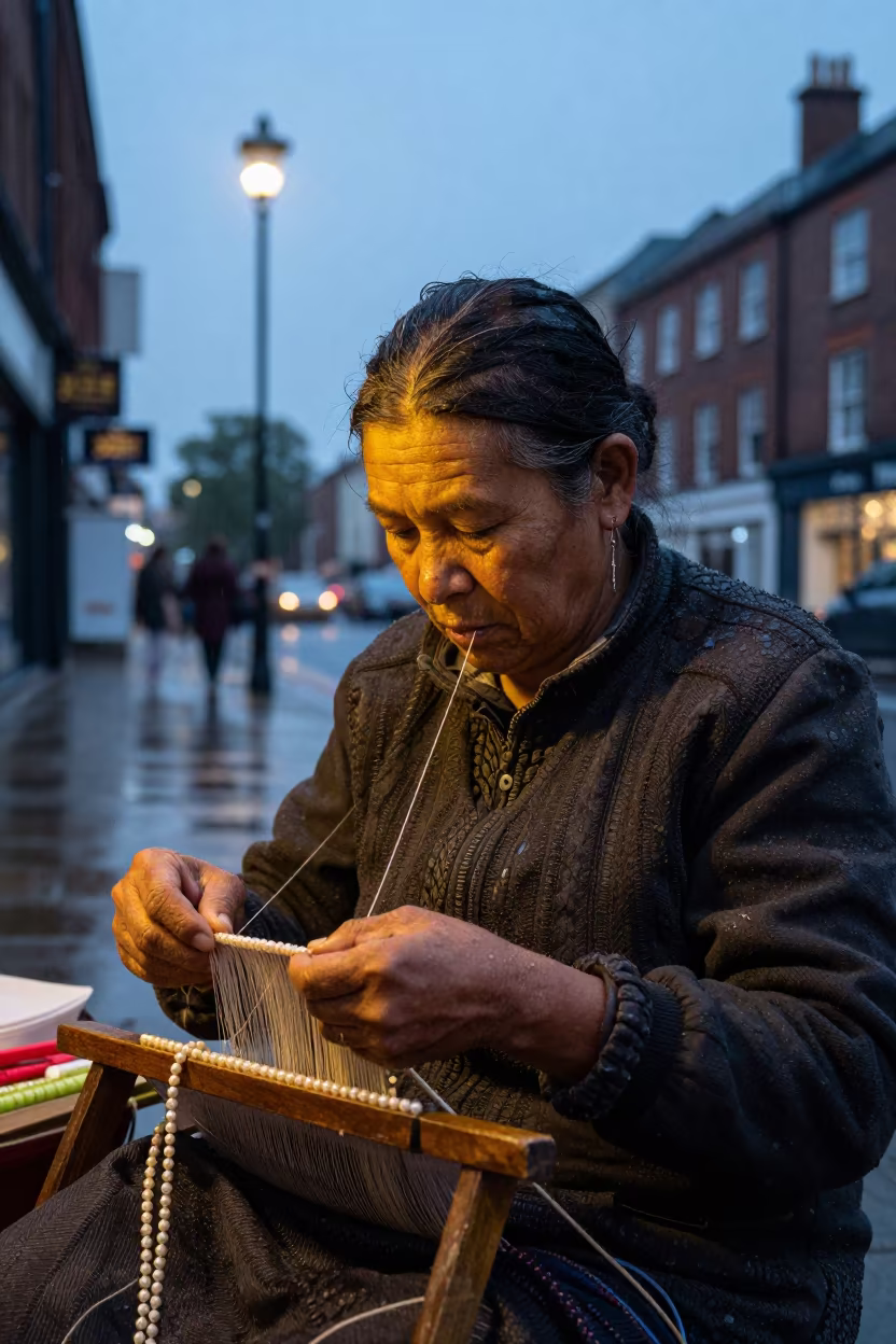 Pearl Stringer Before Dawn in Nottingham Rain in in Nottingham