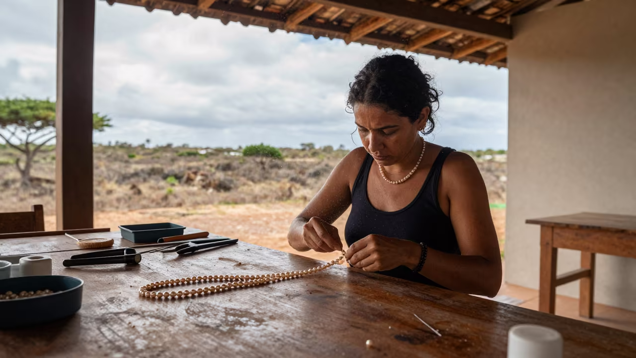 Pearl Stringer in Natal Dry Season Light in in Natal