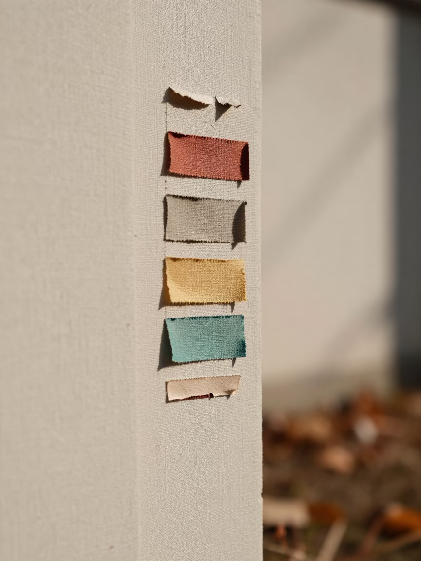 Peeling Paint Layers Revealed on Woven Linen in against woven linen fibers in Tyre