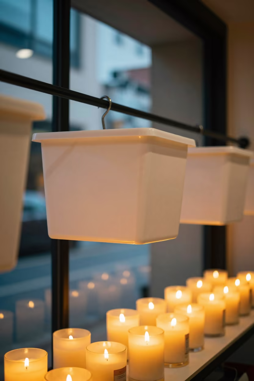 Peg Hook Backstock Bin in Ciudad Guayana Store in along a front-of-store display run in Ciudad Guayana