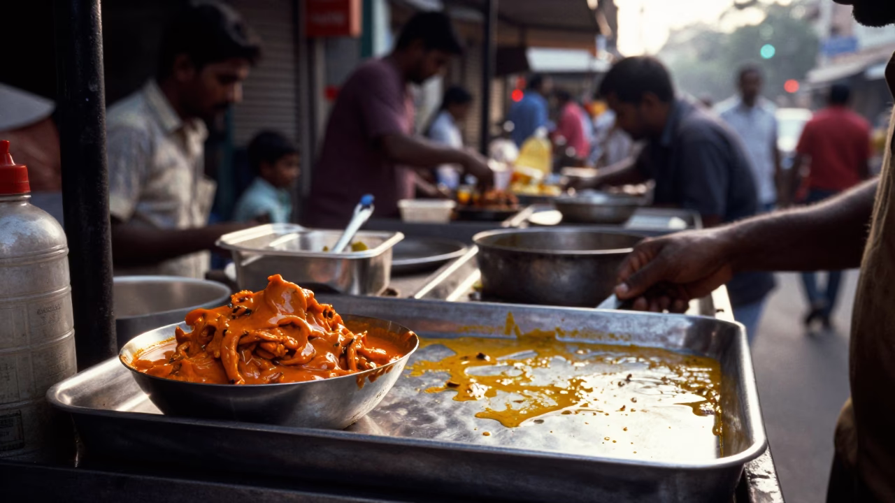 Peg Rail at The Early Afternoon Light in Mumbai in in Mumbai, India
