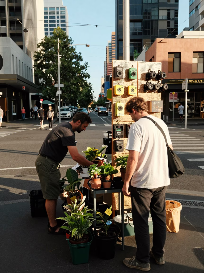 Pegboard Display in Melbourne at The Late Morning Light in in Melbourne, Victoria, Australia