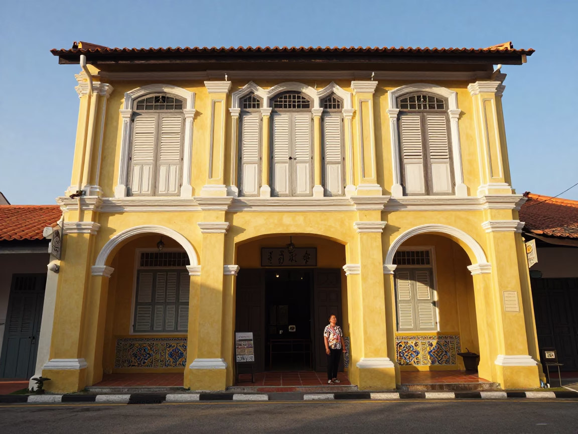 Penang Afternoon in George Town at The Early Afternoon Light in in George Town, Malaysia