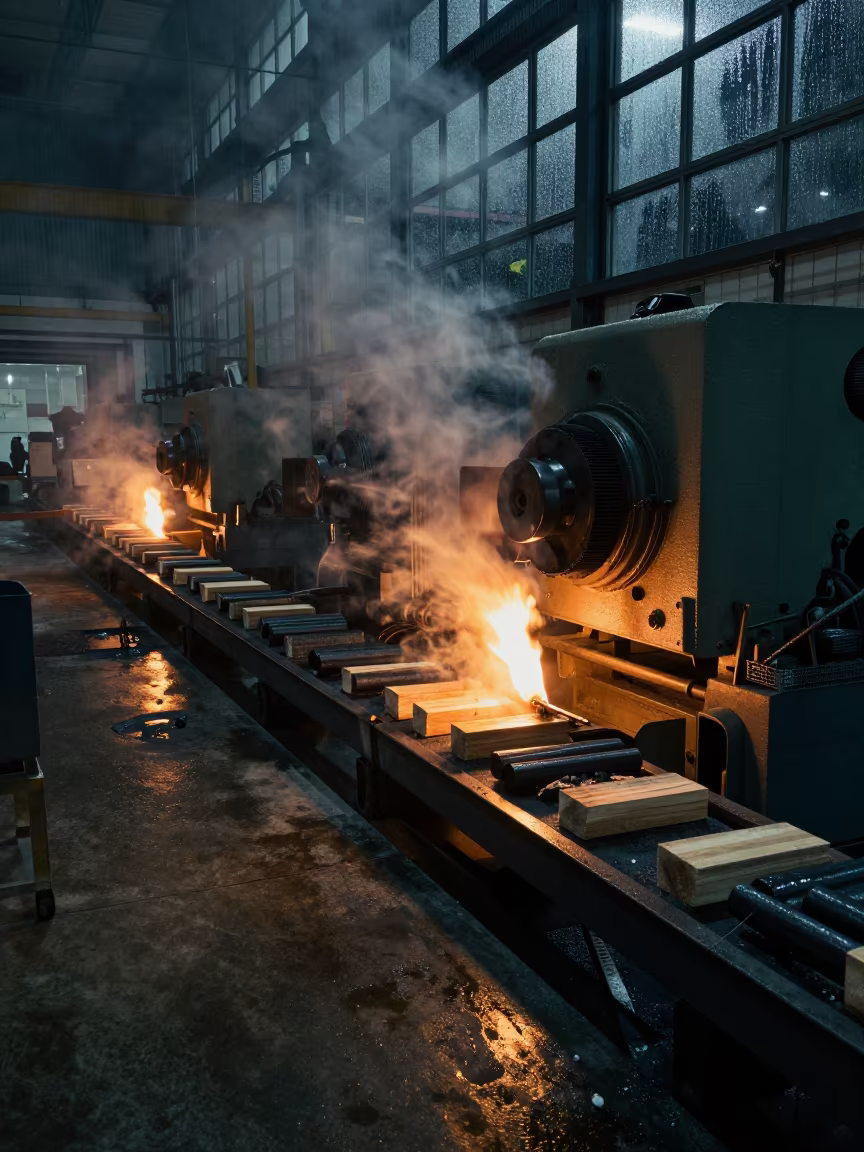 Pencil Factory Turbine Hall Night Glue in in a turbine hall near Kuala Lumpur