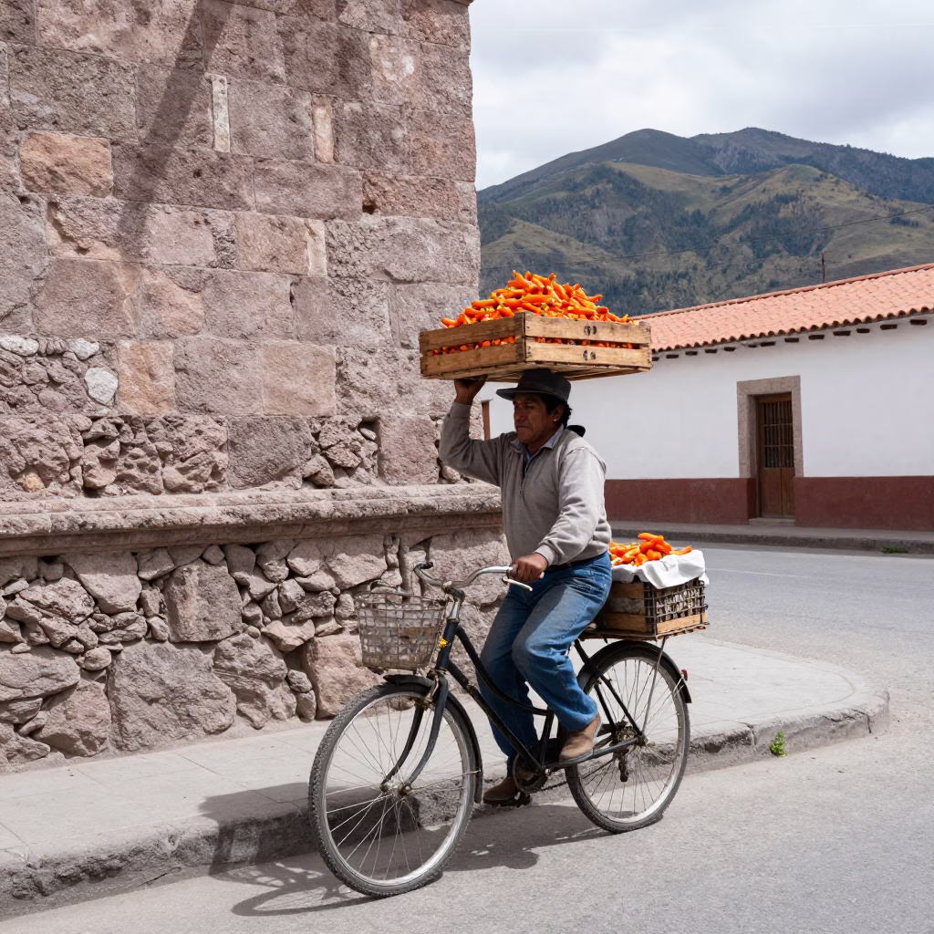 Pepper Vendor in La Paz in in La Paz, Bolivia