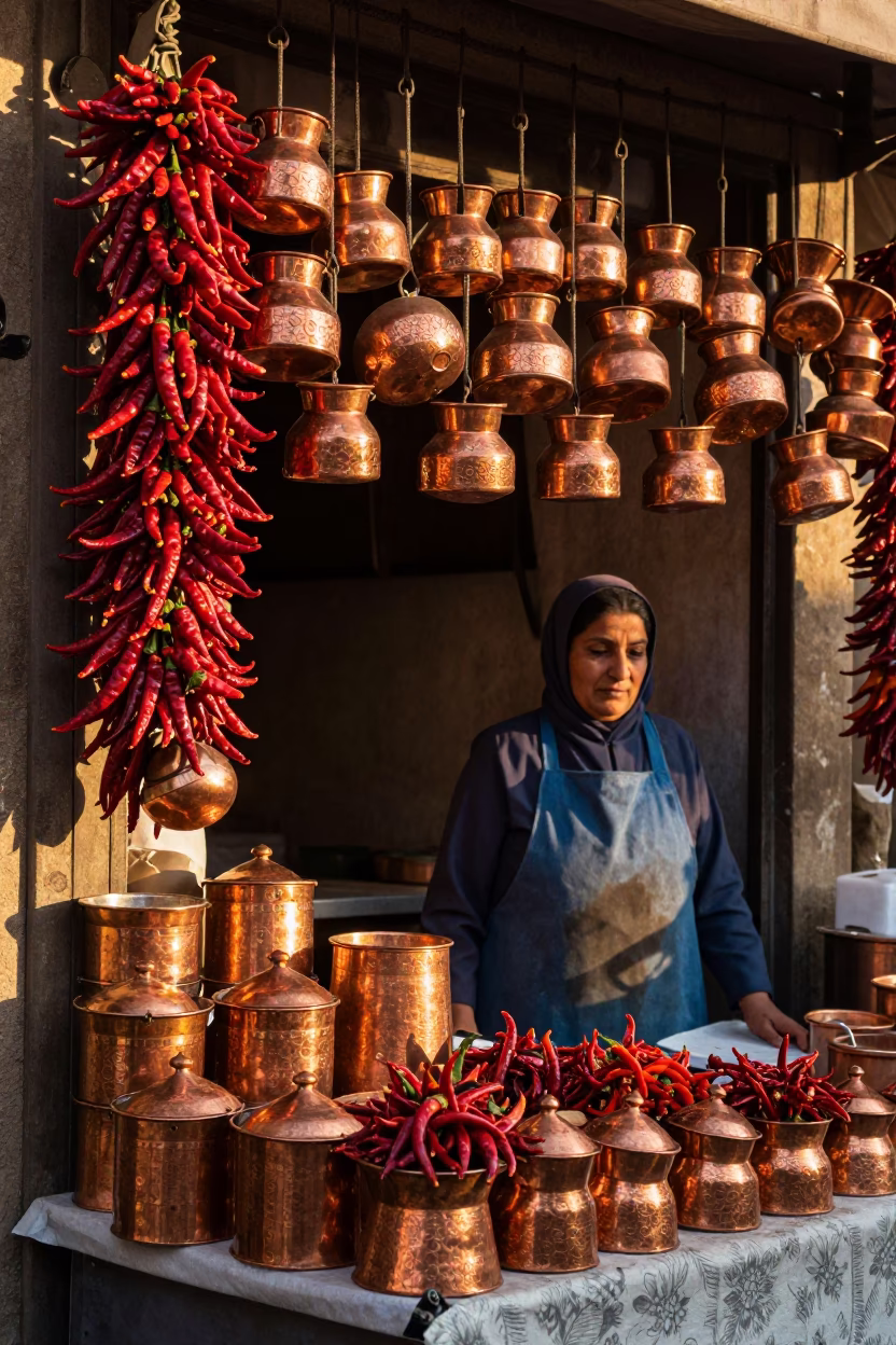 Peppers Display in Cairo in in Cairo, Egypt
