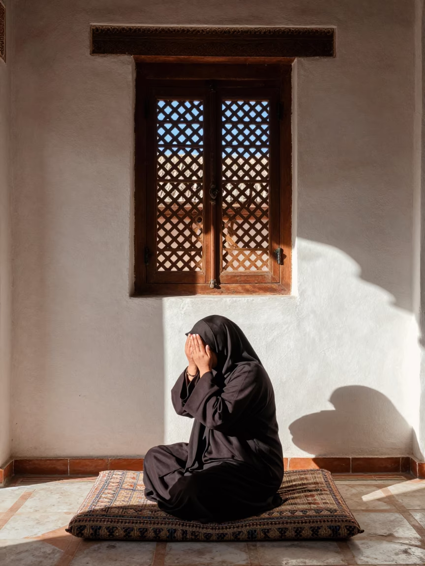 Performing Ablutions in Granada in in Granada, Spain