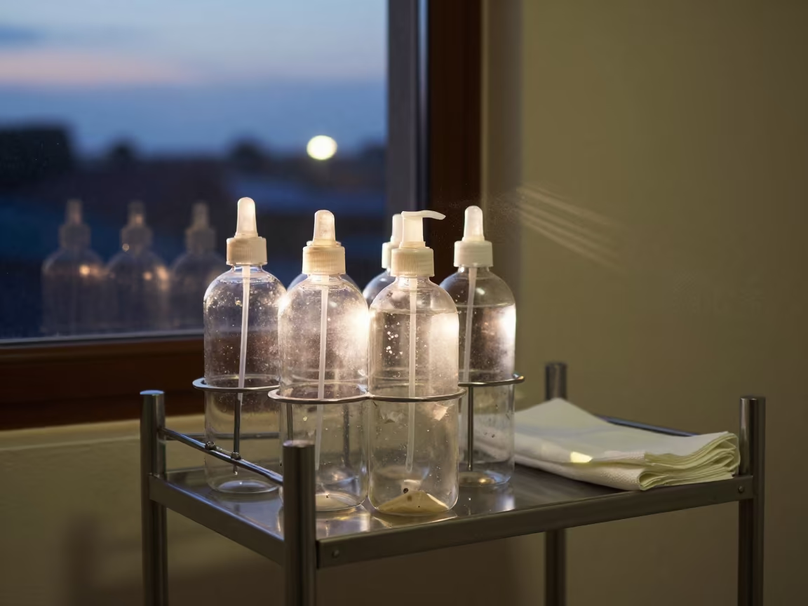 Perm Neutralizer Rack in Twilight Skincare Room in inside a skincare treatment room near Bondoukou