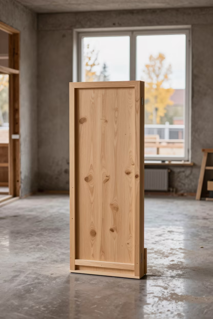 Permit Board in Estonian Lobby with Noon Light in inside a half-built lobby in Estonia