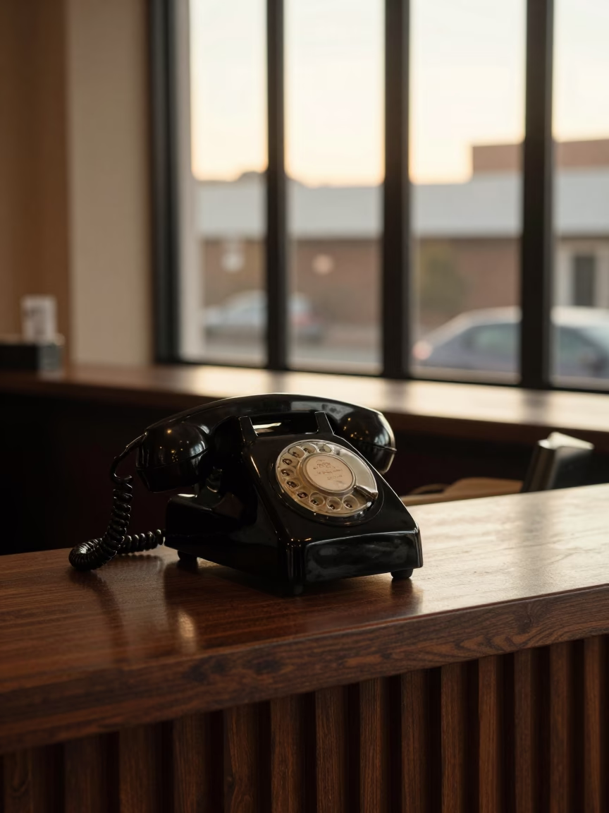 Perth Bakelite Telephone at The Late Afternoon Light in in Perth, Western Australia, Australia