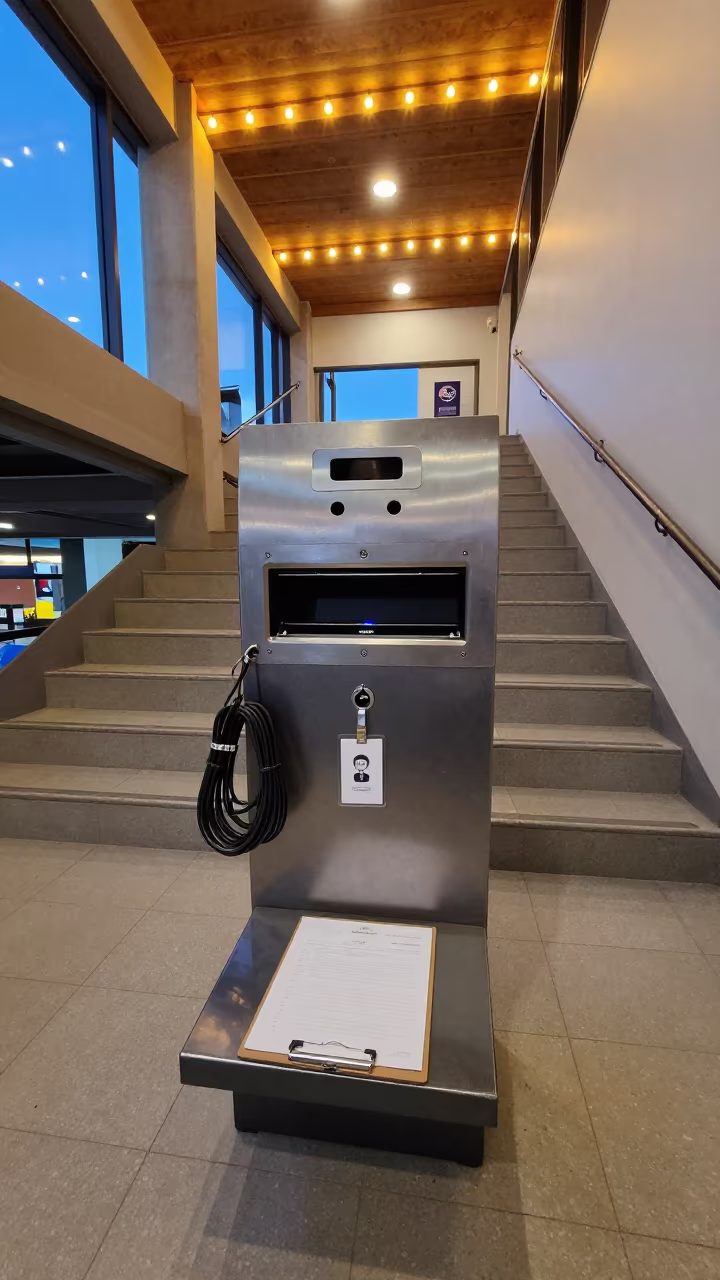 Perth Stair Hall Access Punch Station in inside a tiled stair hall in Perth