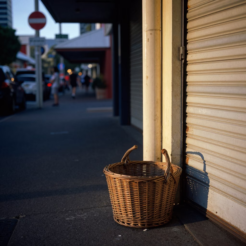 Perth Street Scene at The Early Evening Light in in Perth, Western Australia, Australia
