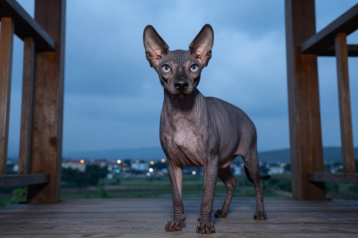 Peruvian Inca Orchid on Shaded Porch in Anyang in on a shaded front porch with boards, railings, and eye-level framing in Anyang
