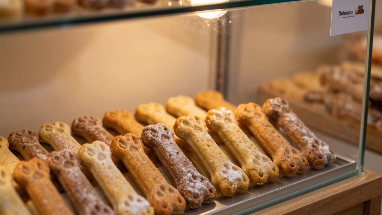 Pet Bakery Frosted Biscuits in Lilongwe Shop in inside a pet store aisle in Lilongwe