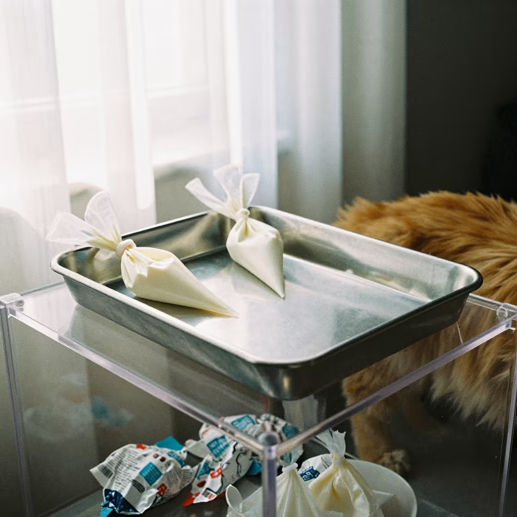 Pet Bakery Icing Bag Tray in Guilin Adoption Room in inside an adoption room in Guilin