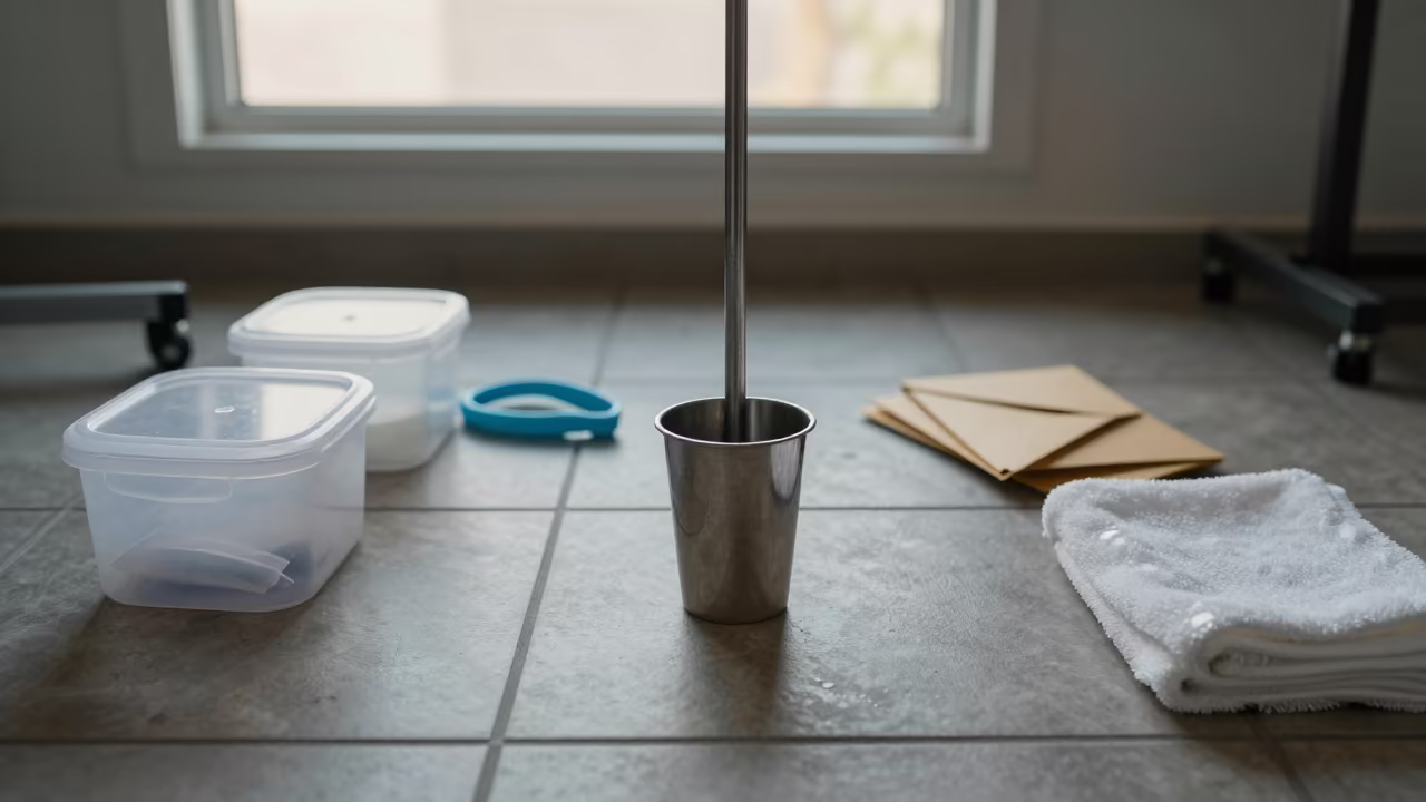 Pet Event Cup Under Morning Light in inside a grooming bay in Batman