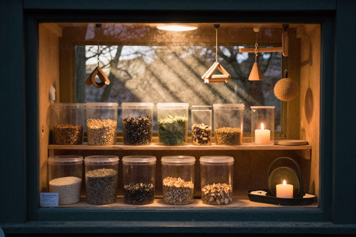 Pet Seed Shelf Candlelight Stockbridge Edinburgh in inside a grooming bay in Stockbridge, Edinburgh