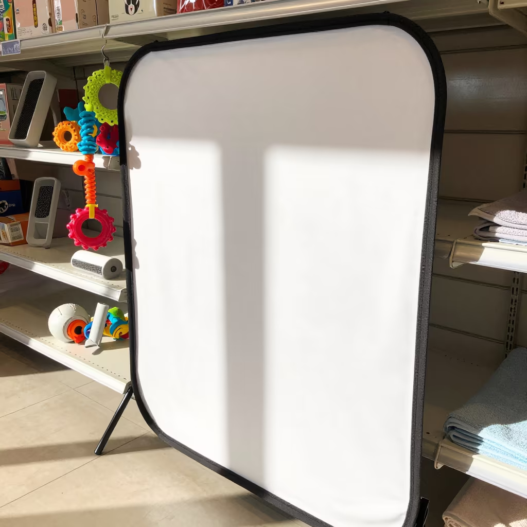 Pet Studio Backdrop and Toys in Lublin Store in inside a pet store aisle in Lublin