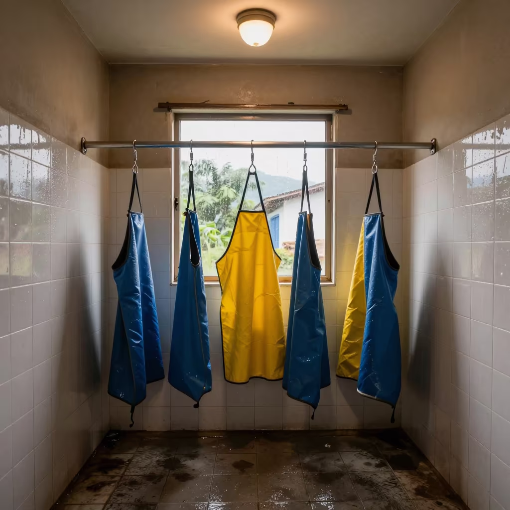 Pet Wash Apron Rail in Paraty Grooming Bay in inside a grooming bay in Paraty