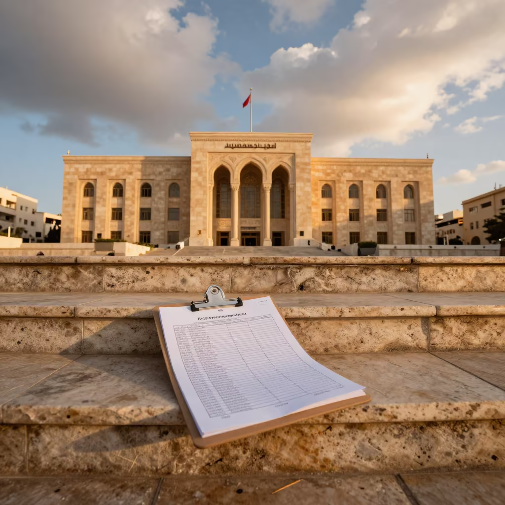 Petition Sheet on Clipboard at City Hall Steps in on the steps of city hall near Aqaba