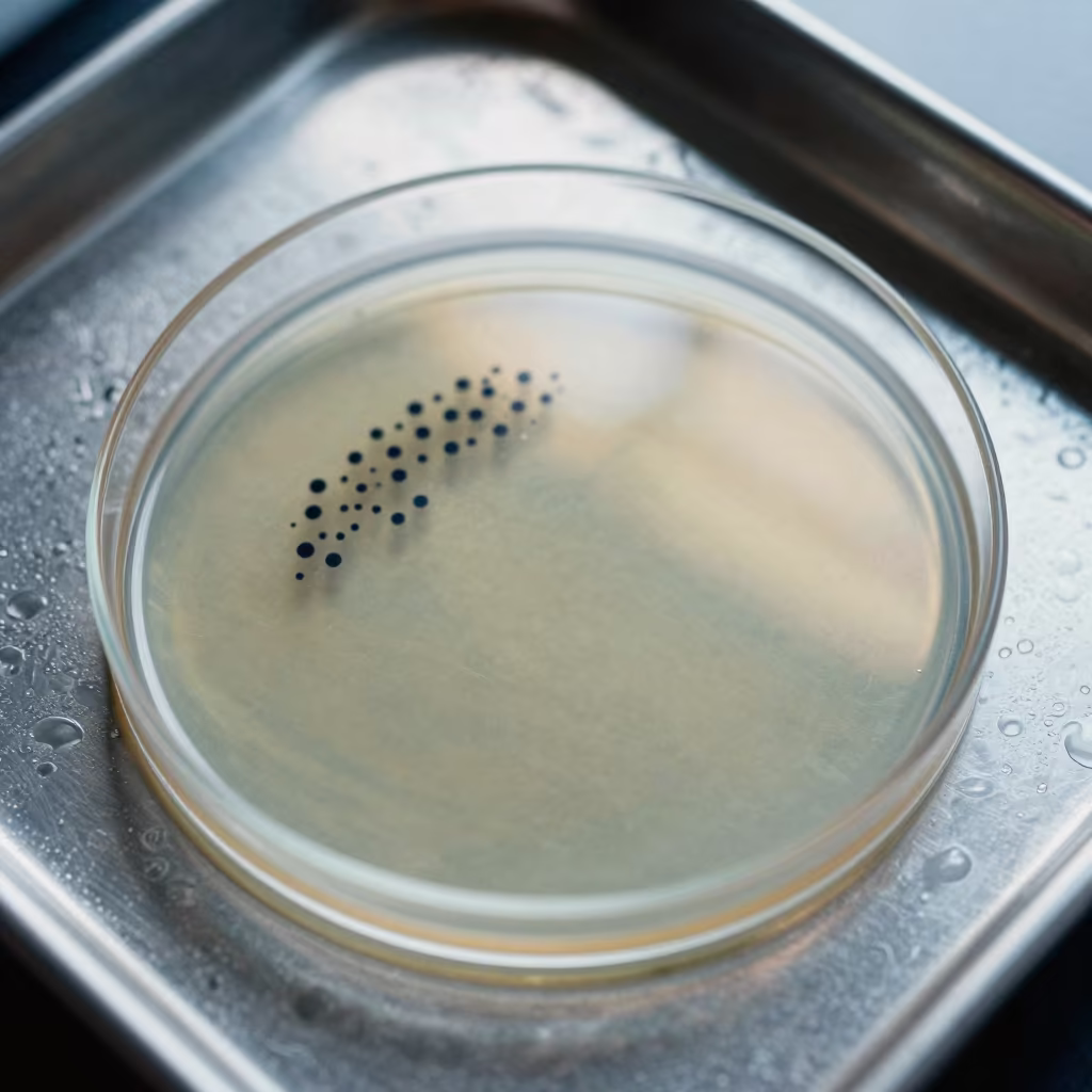 Petri Dish Colony Counting Dots Late Afternoon in in San Salvador de Jujuy