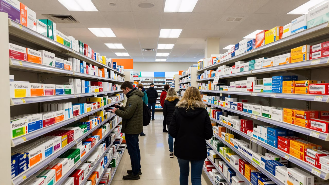 Pharmacy Aisle in Boston in in Boston, Massachusetts, United States