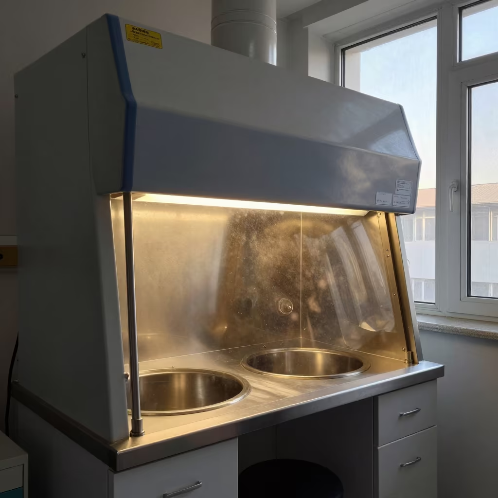 Pharmacy Compounding Hood After Wipe Down in inside an imaging suite in Netanya