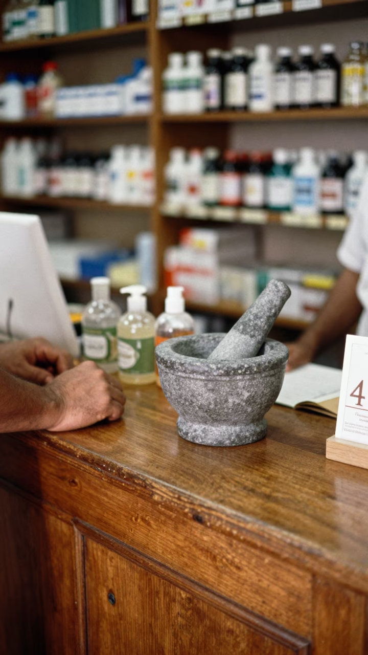 Pharmacy Counter in Lima in in Lima, Peru