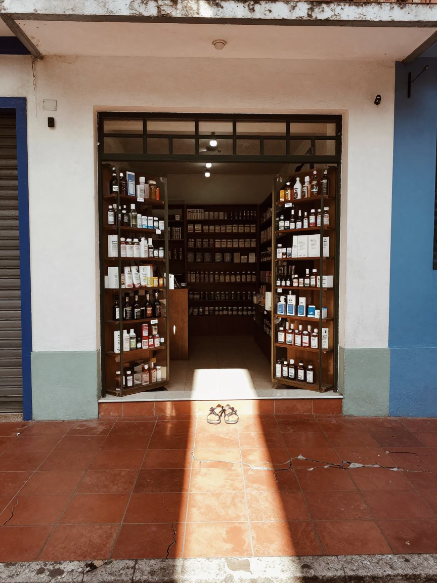 Pharmacy Entrance in Rio De Janeiro in in Rio de Janeiro, Brazil