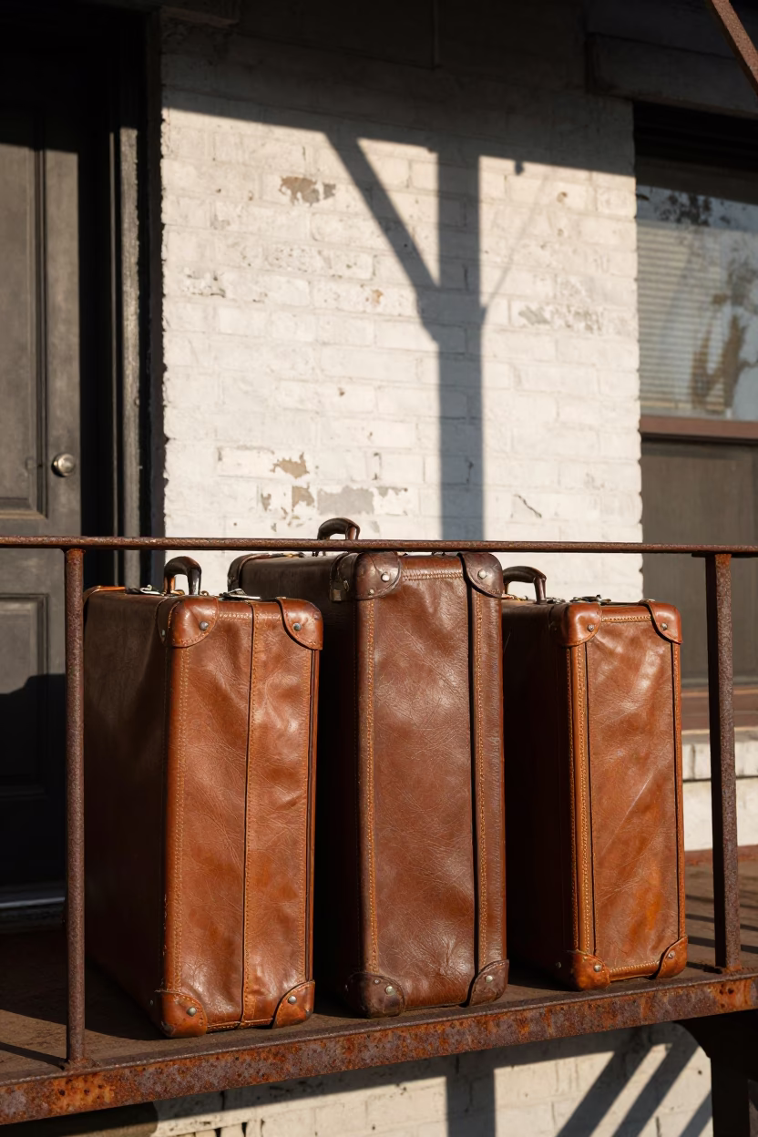 Philadelphia Brown Leather Suitcases in in Philadelphia, Pennsylvania, United States