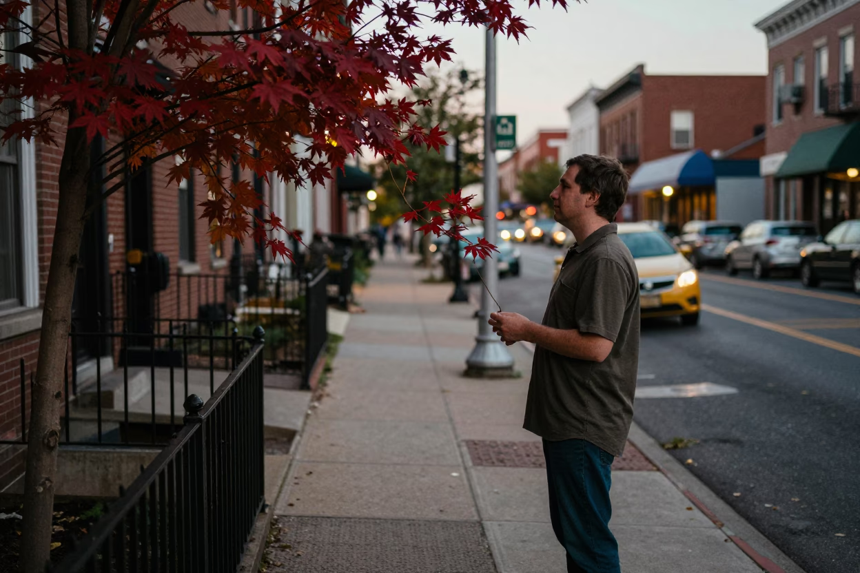 Philadelphia Early Evening Street Scene with Vintage Elements in in Philadelphia, Pennsylvania, United States