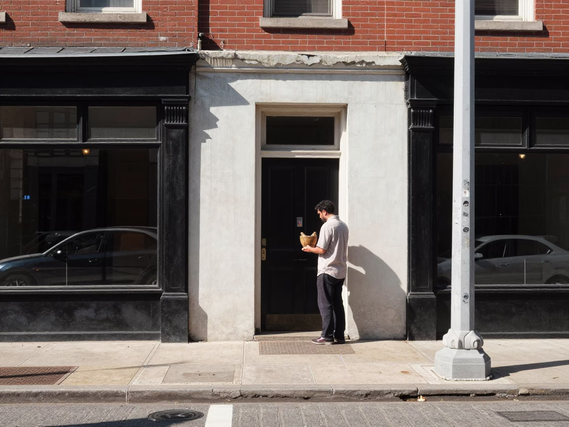 Philadelphia Pennsylvania Street Scene Under Flat Noon Light with Urban Details in in Philadelphia, Pennsylvania, United States