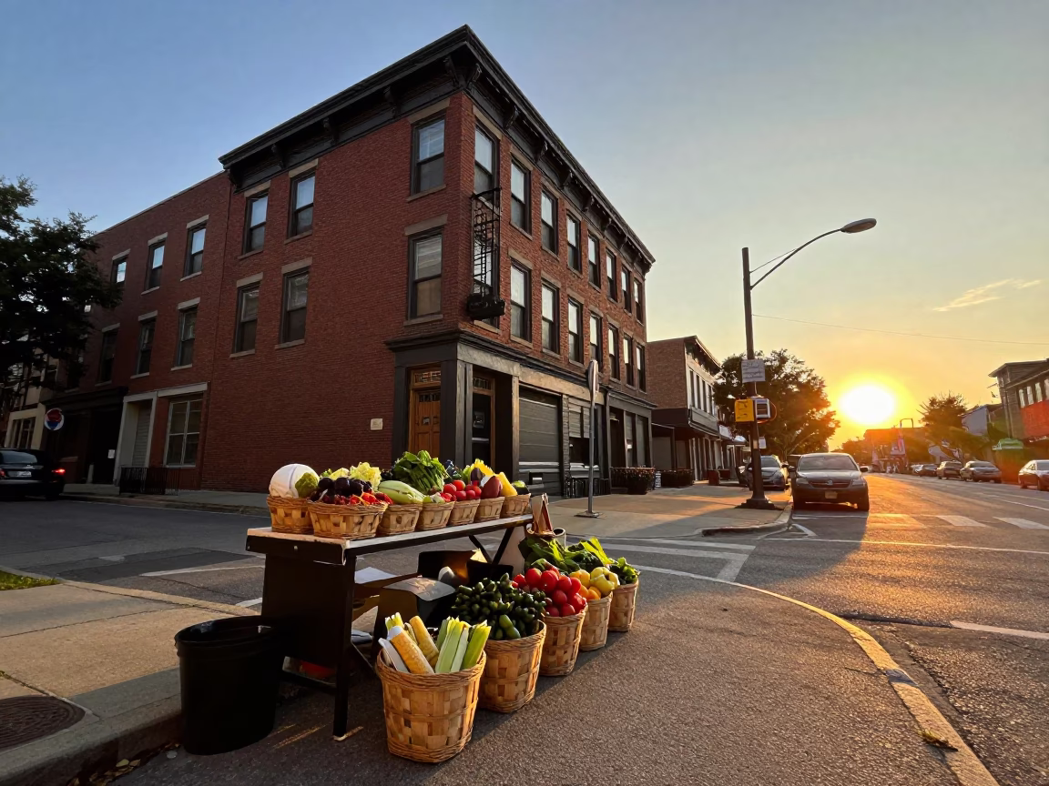 Philadelphia Sunset Light at Sunset Light in in Philadelphia, Pennsylvania, United States