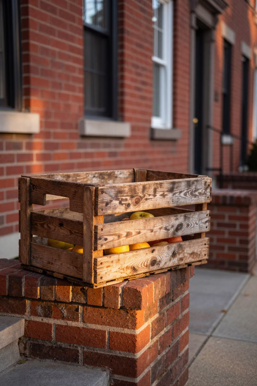 Philadelphia Wooden Fruit Crate in in Philadelphia, United States