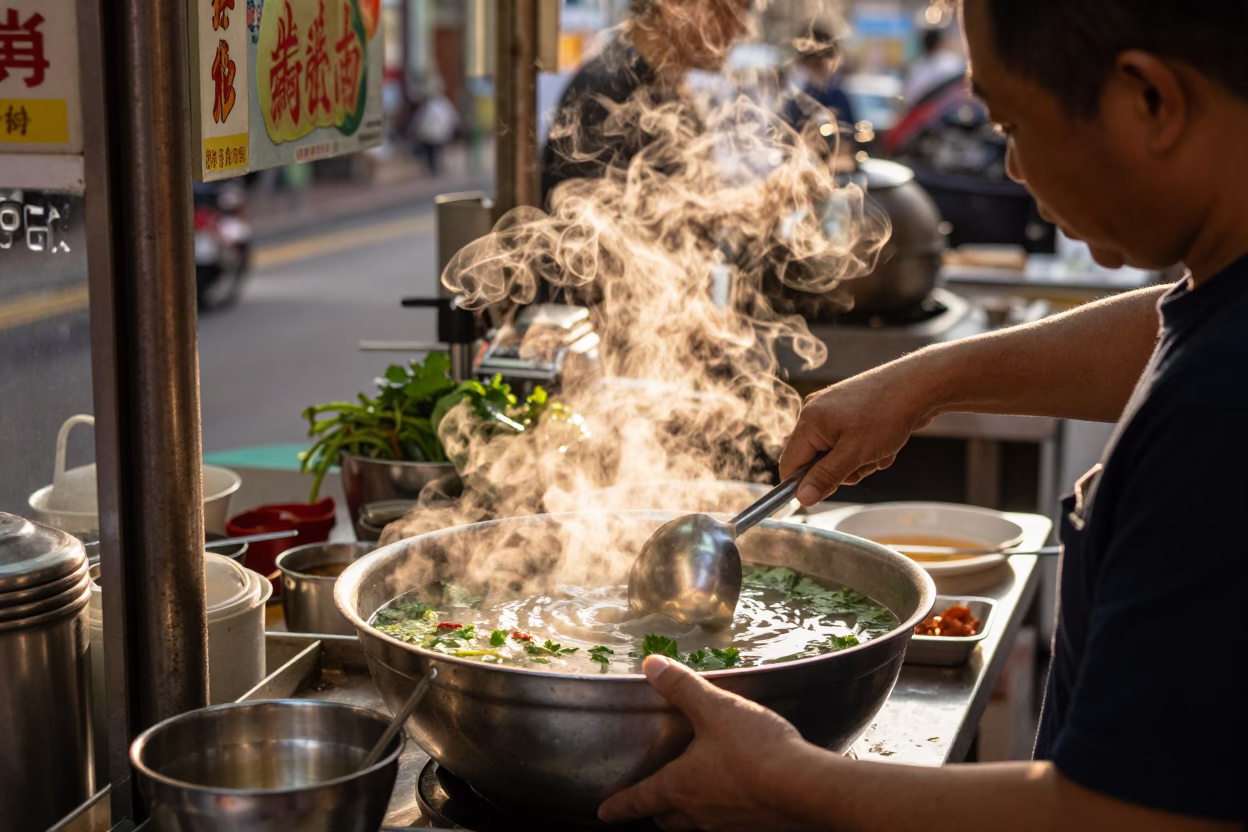 Pho in Hong Kong at The Late Afternoon Light in in Hong Kong, Hong Kong