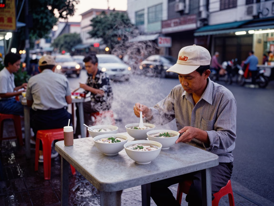 Pho Stall in Ho Chi Minh City in in Ho Chi Minh City, Vietnam