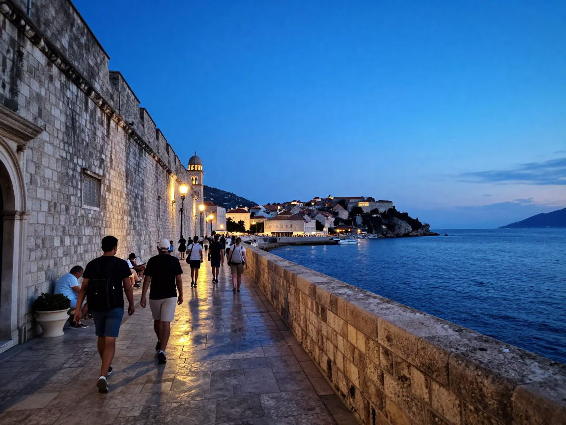 Photography in Dubrovnik at Blue Hour in in Dubrovnik, Croatia